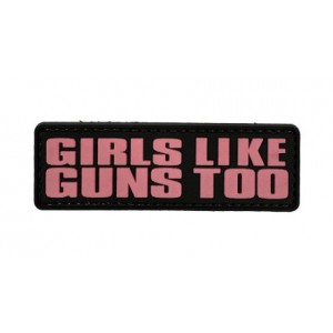 Нашивка PVC/ПВХ с велкро Girls Like Guns Too  ZL01855